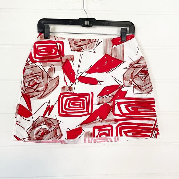 Marni Dresses & Skirts - MARNI Geometric Abstract Print Linen Cotton Blend Mini Skirt Size 4-6 Waist 28”